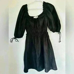 House of Harlow 1960 mini dress with puff sleeves